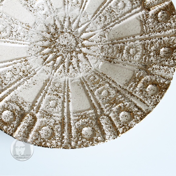 Vintage Starburst Decorative Plate Ceramic 836 USA Gold Speckles MCM Mid Century - Picture 7 of 11
